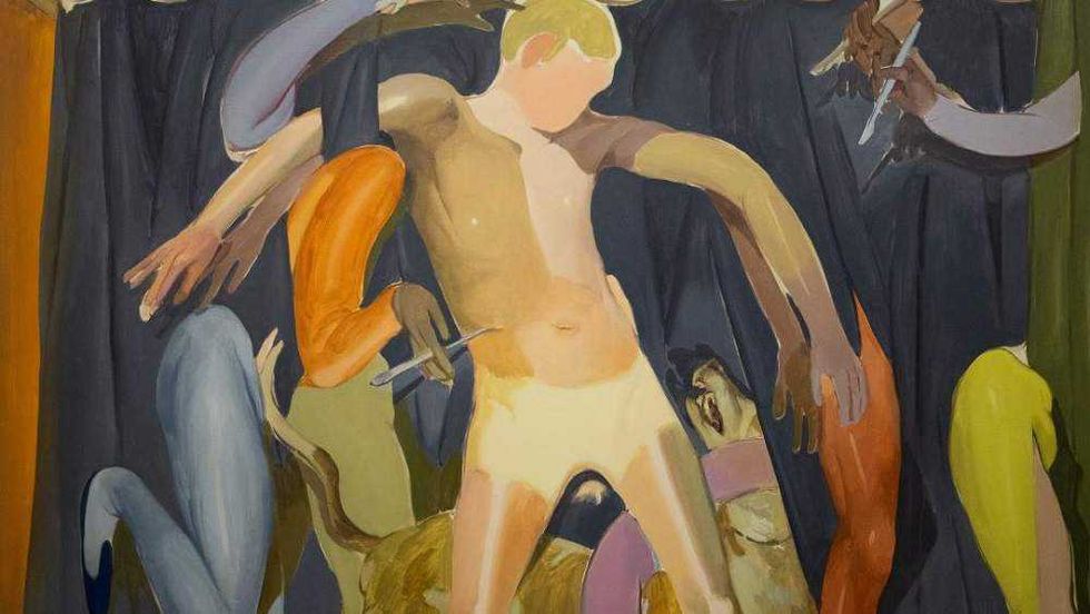 Inauguración de la XX Bienal Rufino Tamayo con obras de pintura contemporánea mexicana en el Museo Tamayo, Ciudad de México.