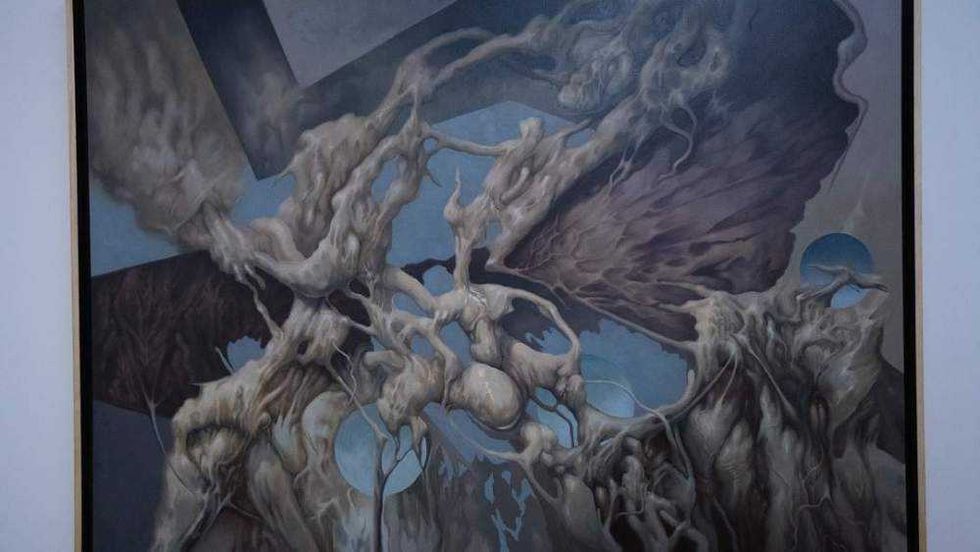 Inauguración de la XX Bienal Rufino Tamayo con obras de pintura contemporánea mexicana en el Museo Tamayo, Ciudad de México.