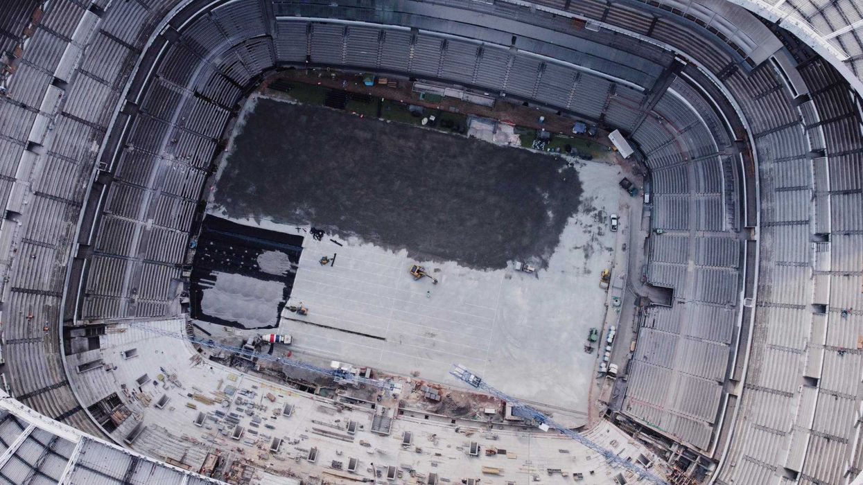 Renovación del estadio Azteca rumbo al Mundial 2026. AP.